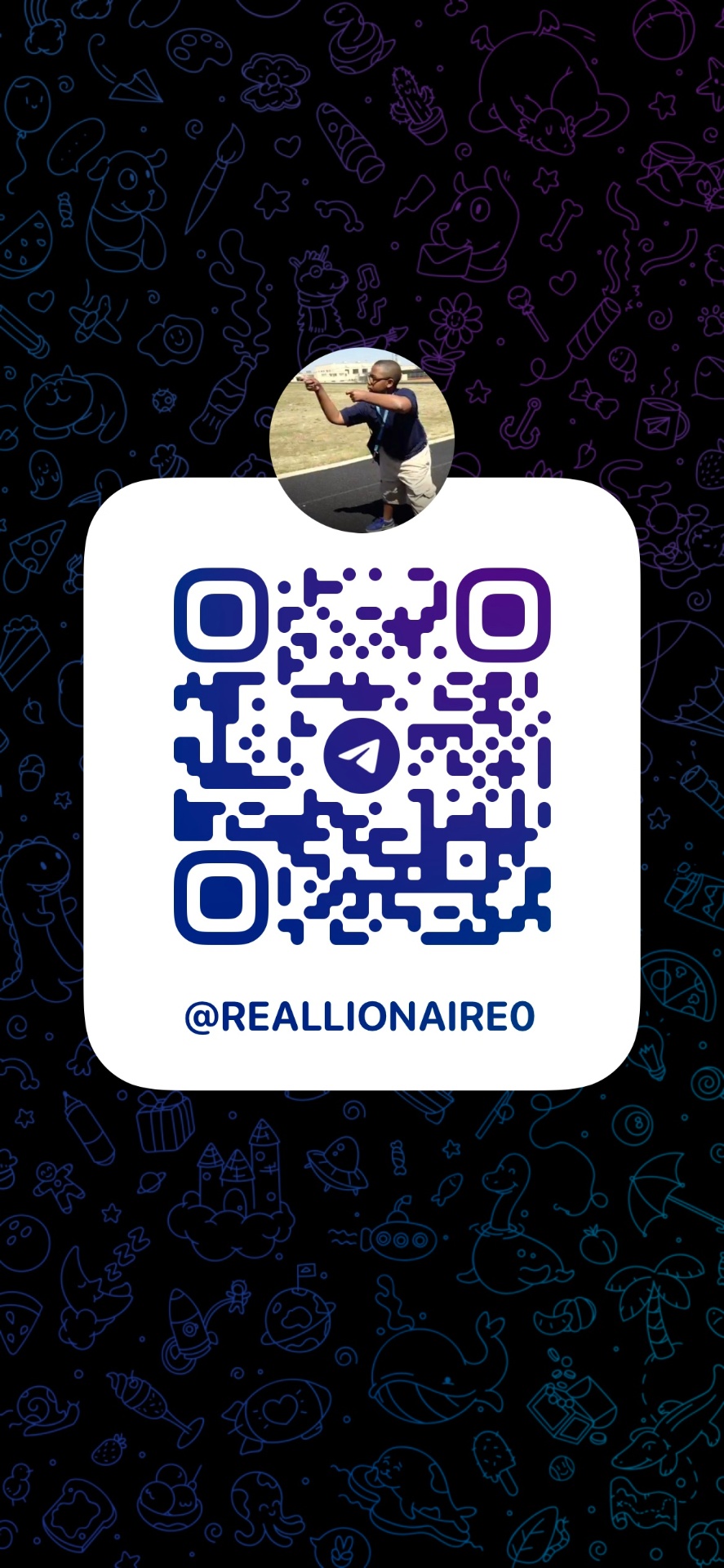 Telegram QR code for @reallionaire0